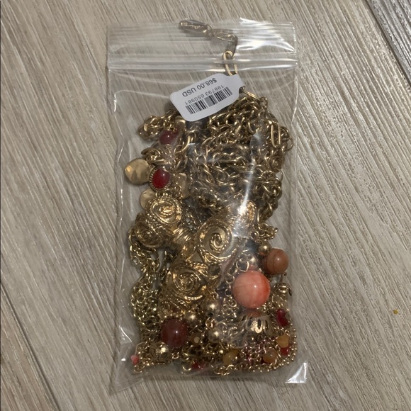 FREE PEOPLE Catriona Layer Necklace NWT Gold - Picture 3 of 4